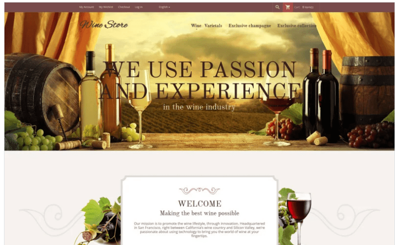 Wine Store Magento Theme 1