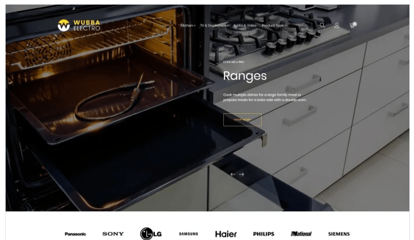 Wubba Home Electronics Magento Theme