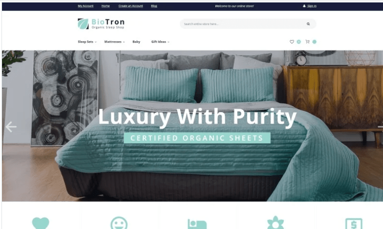 BioTron Home Textiles Store Magento Theme