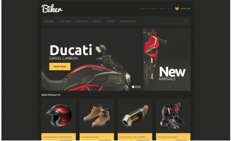 Bikes and Motorcycles Magento Theme