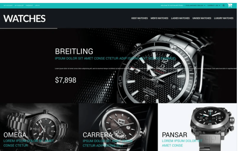 Buy Watches Magento Theme