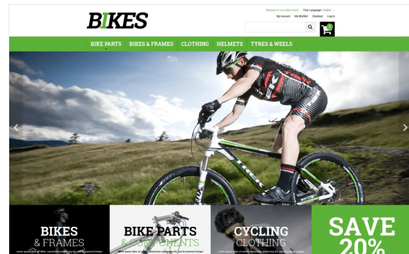 Bikes Magento Theme