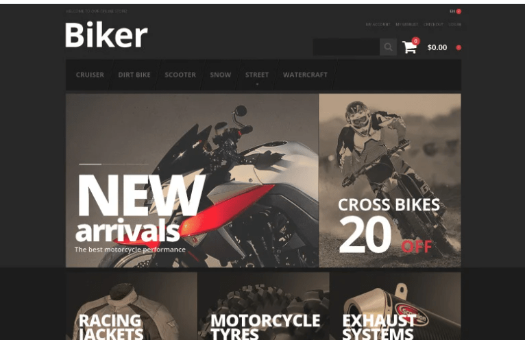 Bikers Store Magento Theme