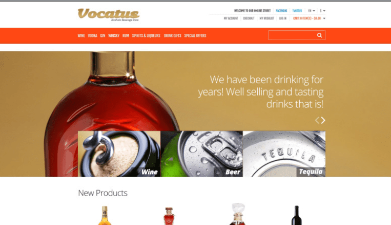 Alcohol for Your Party Magento Theme