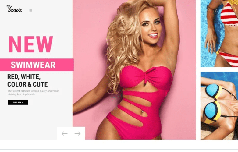 Bowitus Lingerie Shop Website Magento Theme