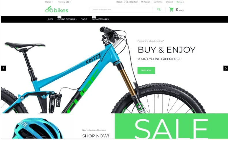 Bike Shop Magento Theme