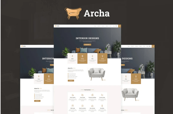 Archa Interior Design Architecture Elementor Template Kit