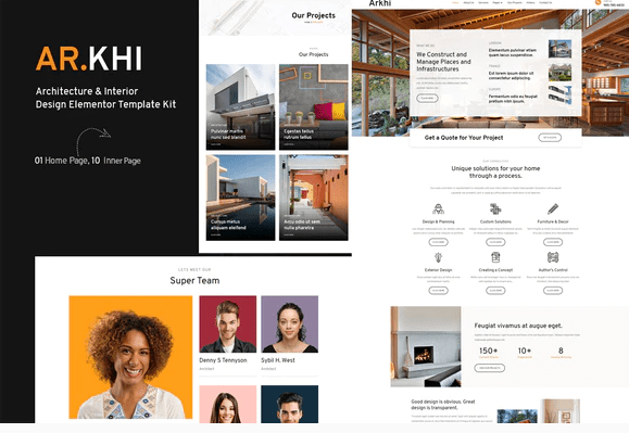 Arkhi Architecture Interior Design Elementor Template Kit