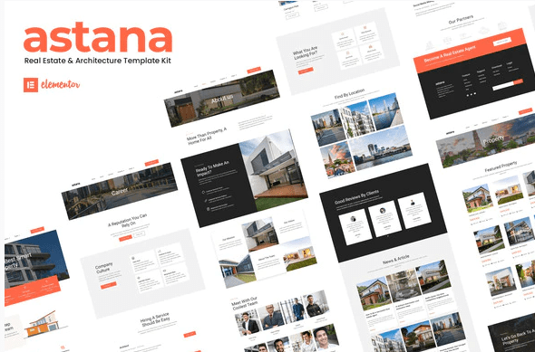 Astana Real Estate Architecture Elementor Template Kit