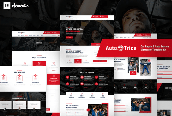 AutoTrics – Car Repair Auto Service Elementor Template Kit