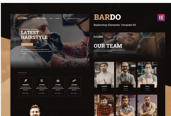 Bardo Gentleman Barbershop Elementor Template Kit