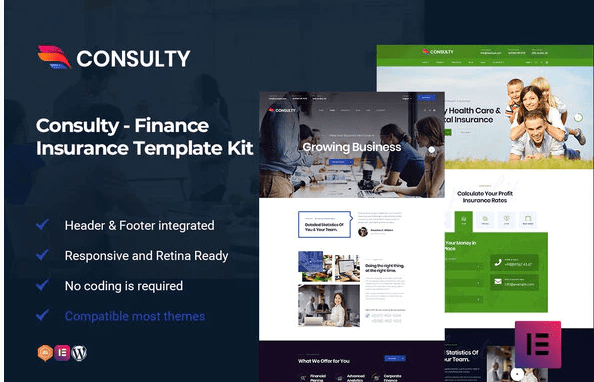 Consulty Finance Consulting Elementor Template Kit