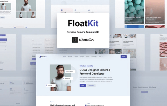 FloatKit Personal Resume Elementor Template Kit