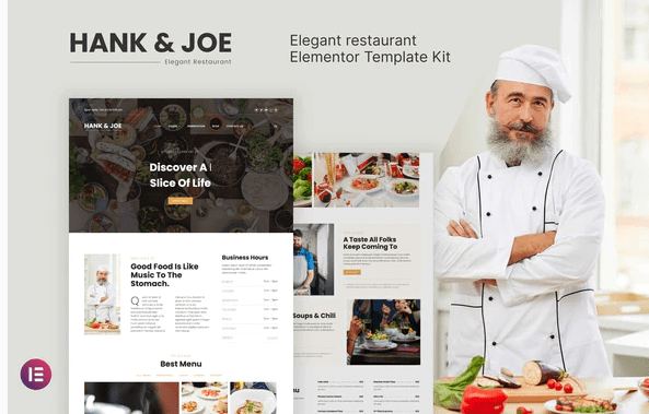 Hank Joe – Elegant Restaurant Elementor Template Kit