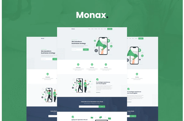 Monax Saas Startup Elementor Template Kit