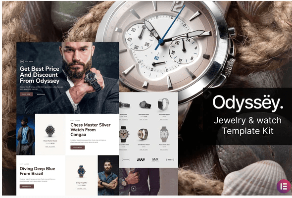 Odyssey – Jewelry Watch WooCommerce Template Kit