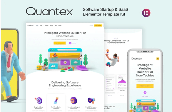 Quantex – Software Startup SaaS Elementor Template Kit