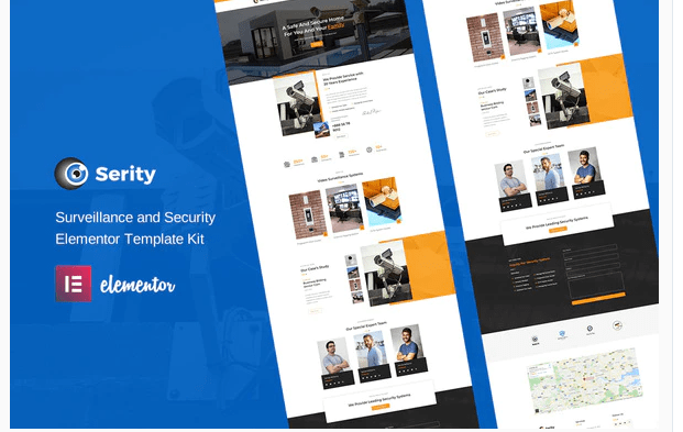 Serity CCTV Security Cameras Elementor Template Kit