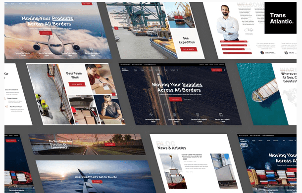 Trans Atlantic – Transportation Logistics Elementor Template Kit