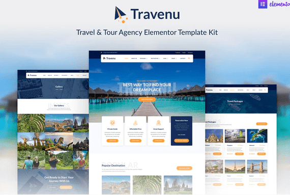 Travenu – Travel Tour Agency Elementor Template Kit