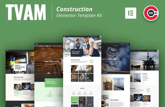 Tvam Construction Elementor Template Kit