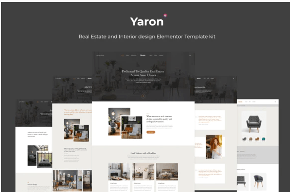 Yaron Real Estate Interior Design Elementor Template kit