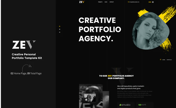 Zev Creative Personal Portfolio Template Kit