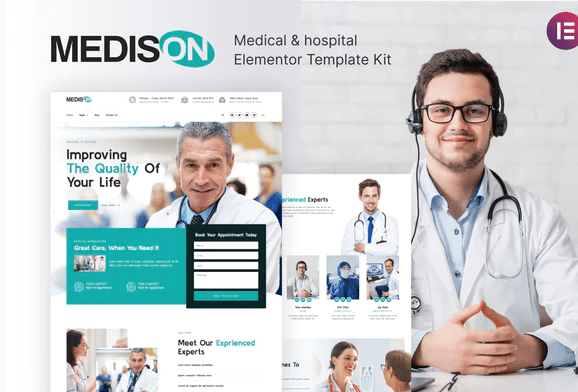 Medison Hospital Healthcare Clinic Elementor Template Kit