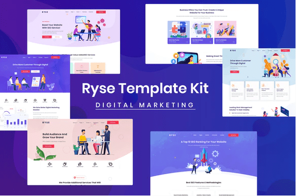 Ryse SEO Digital Marketing Elementor Template Kit