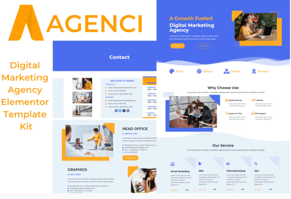 Agenci Digital Marketing Agency Elementor Template Kit