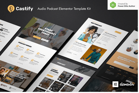 Castify – Audio Podcast Elementor Template Kit