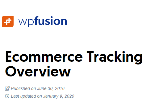 WP Fusion Enhanced Ecommerce