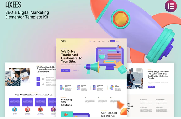 Axees – SEO Digital Marketing Elementor Template Kit