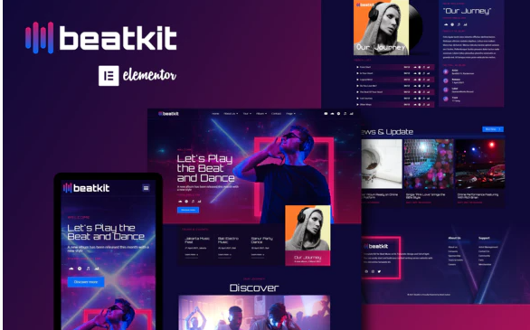 BeatKit Music Events Elementor Template Kit