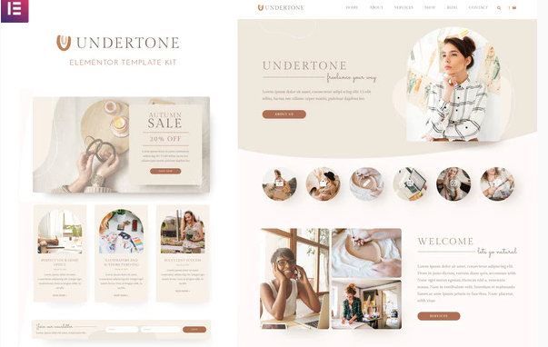 Undertone Business Services Shop Elementor Template Kit