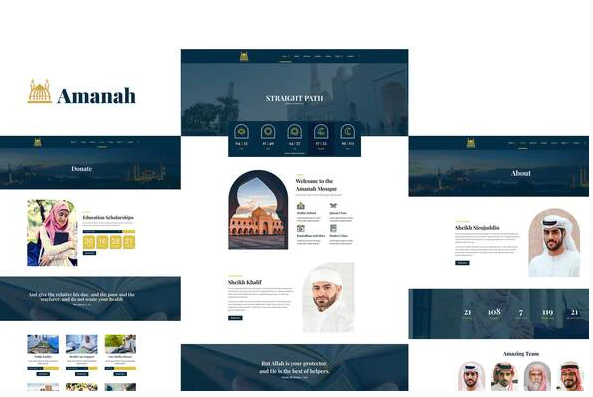 Amanah Mosque Islamic Center Elementor Template Kit