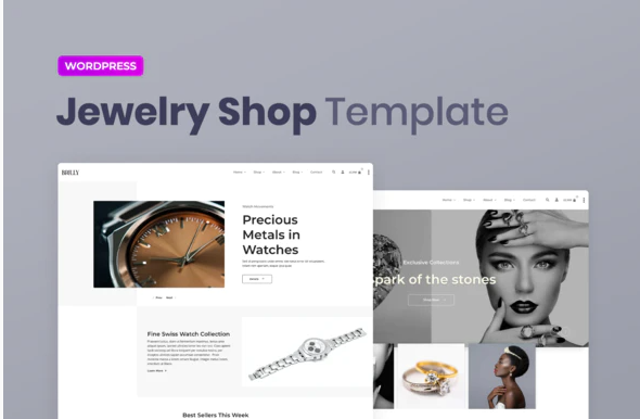 Brilly – Jewelry Store WooCommerce Elementor Template Kit