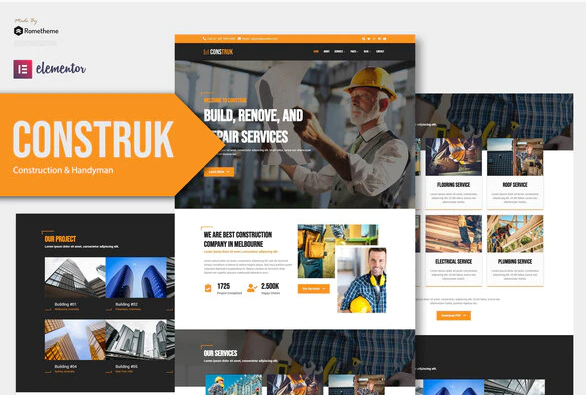 Construk Construction Elementor Template Kit