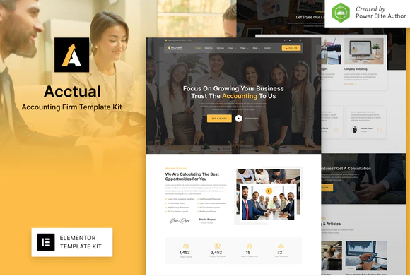 Acctual – Accounting Firm Elementor Template Kit