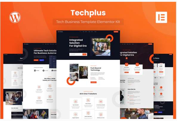 Techplus Tech Business Elementor Template Kit