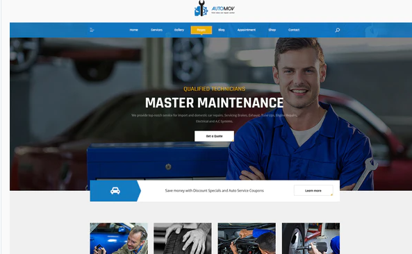 Automov Car Repair Services Elementor Template Kit