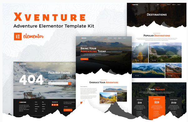 Xventure Travel Elementor Template Kit