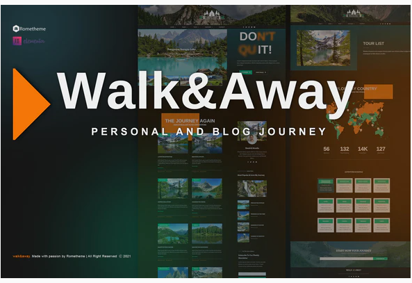 WalkAway Travel Blog Tours Elementor Template Kit