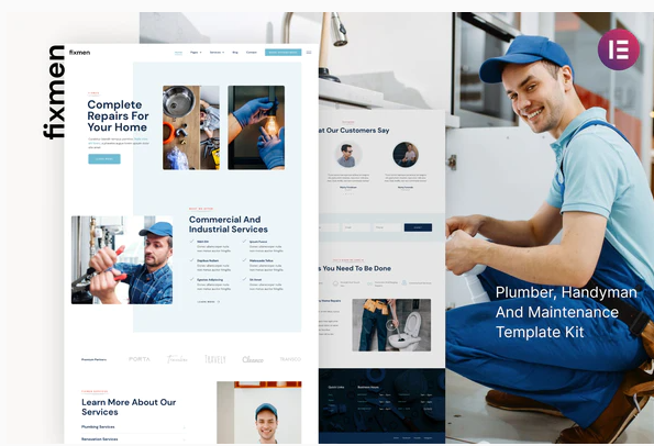 Fixmen Handyman Maintenance Elementor Template Kit