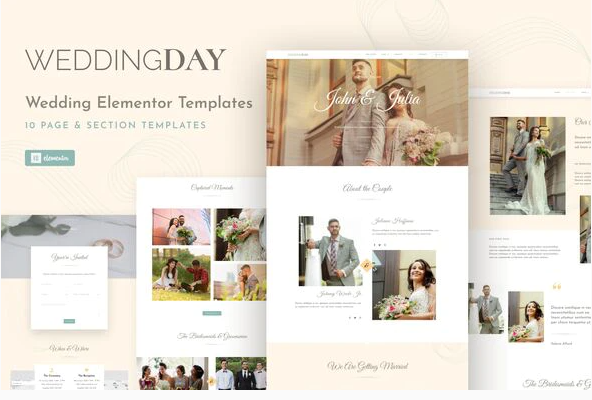 WeddingKit Invite Gallery Event Elementor Template Kit