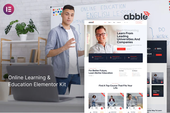 Abble Online Learning Education Elementor Kit