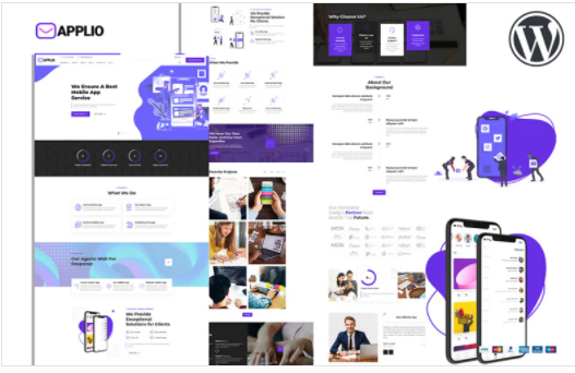 Applio Creative Responsive Mobile App Showcase WordPress Theme