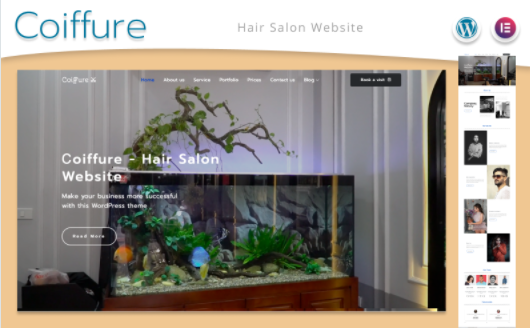 oiffure Hair Salon Website WordPress Theme