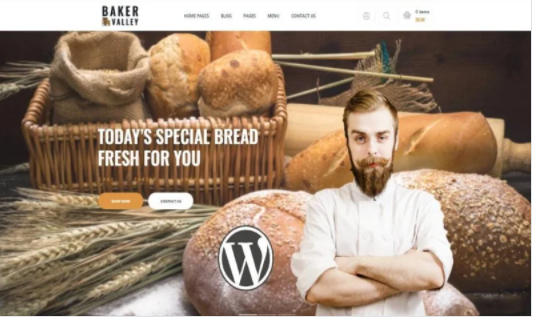 Baker Valley Bakery and Pastry Shop WordPress Theme