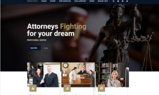 Courtia Law CA WordPress Theme